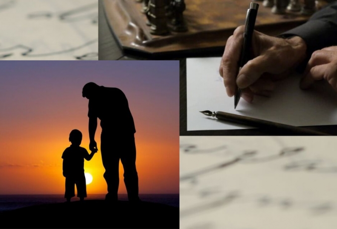 Ganduri emotionante ale unui tata aproape varstnic catre fiul sau